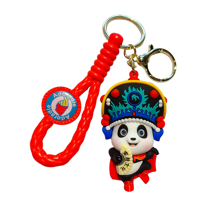 Wholesale Cartoon Panda Doll PVC Keychain